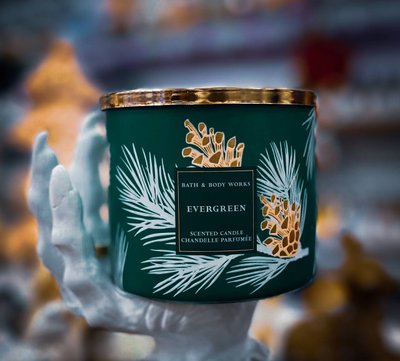 Свеча Evergreen от Bath and Body Works, 411 гр 28043_7 фото