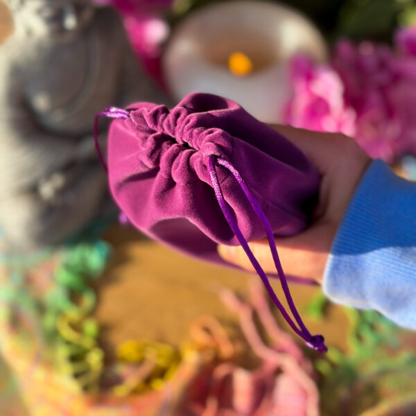 Мішечок цупкий оксамит 13х18см, фіолетовий