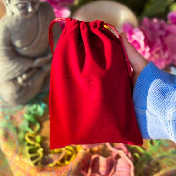 Мішечок цупкий оксамит 13х18см, бордовий