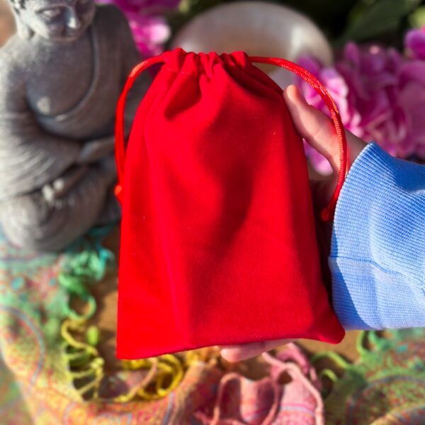 Мішечок цупкий оксамит 13х18см, червоний
