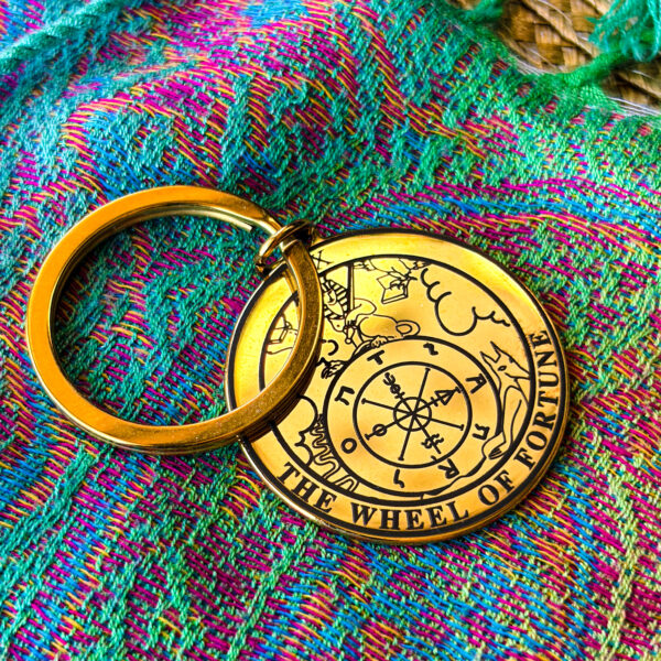 Брелок Таро Колесо фортуни золото