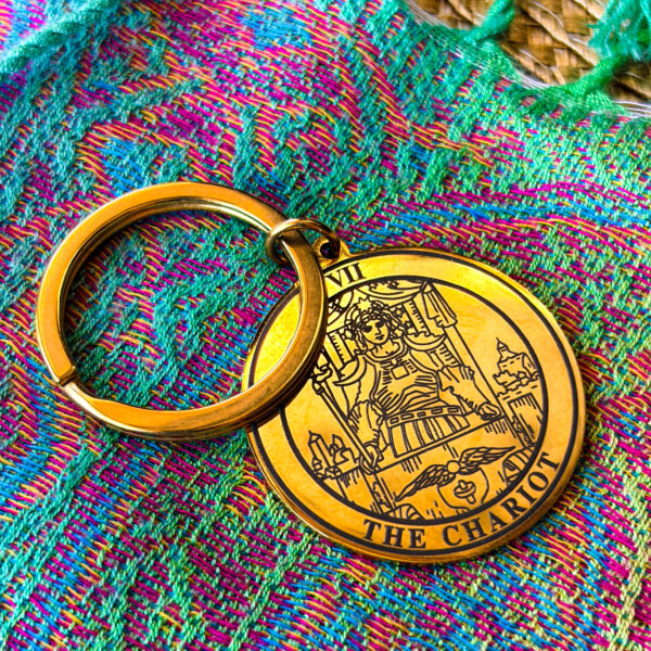 Брелок Таро Колісниця золото