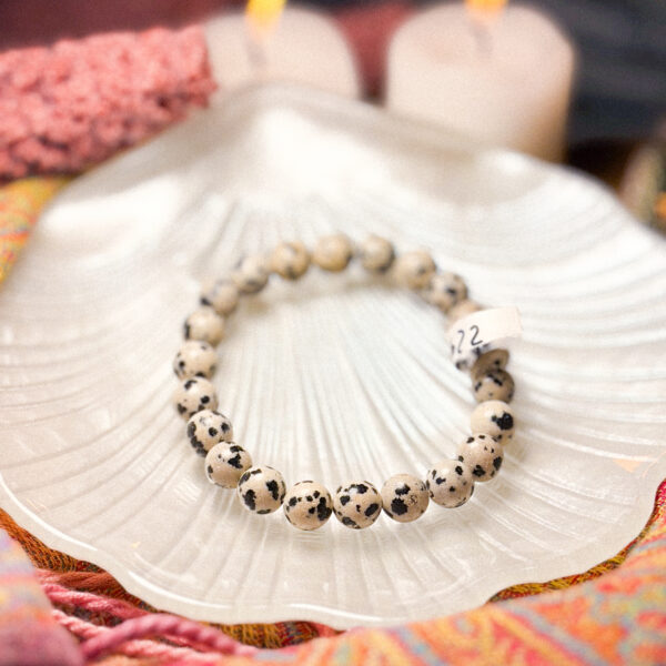 Браслет — Яшма далматин